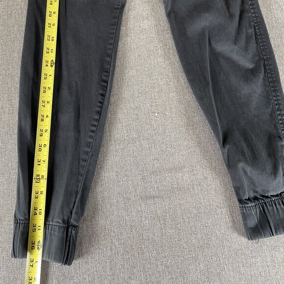 Hollister Skinny Jogger Pants Men's Khaki Black Small Mid Rise Drawstring Casual - Picture 4 of 13